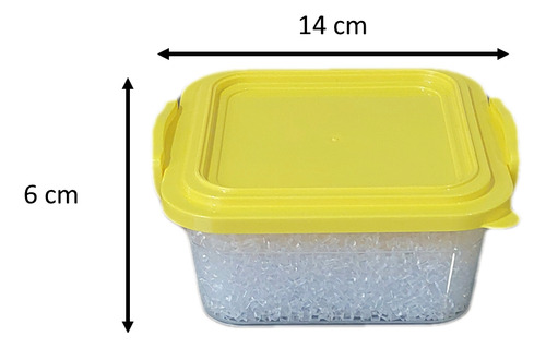 6 Contenedores Cuadrados De 500 Ml, Recipientes Complan