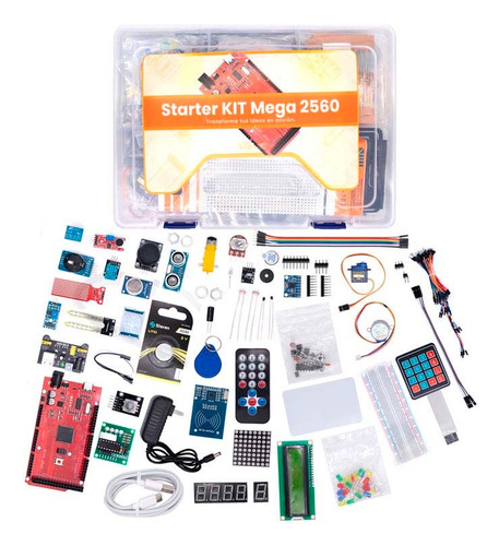 Kit Mega 256 Básico + 31 Practicas Tutorial Ide Arduino Unit