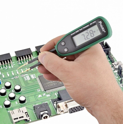 Imagen 4 de 7 de Multimetro Pinza Tester Para Componentes Smd Plaquetas Proskit Mt-1632