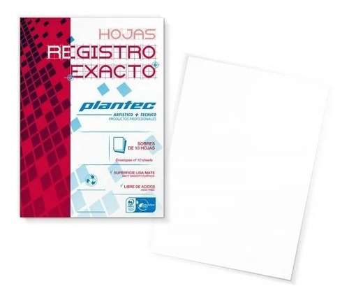 Hojas Registro Exacto Plantec 35x50 210gr 10h Microcentro