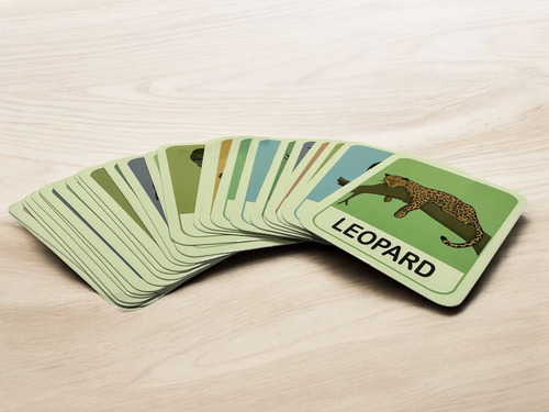 Juego De Memoria Wild Animals 1 Teach Play 50 Tarjetas