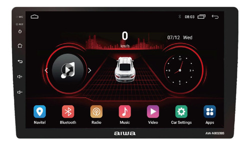 Autoradio Aiwa Doble Din A802bs Pantalla 9´´ Android Dimm