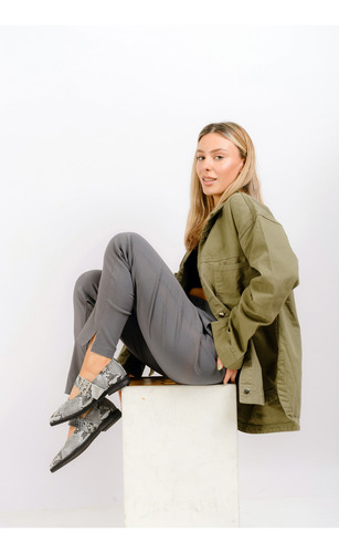 Zapatos Mocasines Mujer Cuero 100% Hebilla Punta Fina Safi