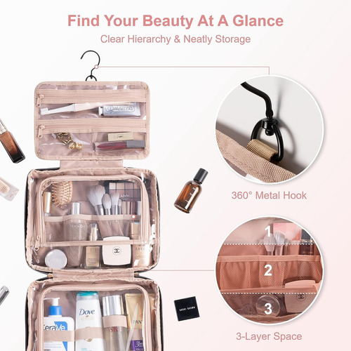 Neceser De Viaje Colgante Everfun Para Mujer, Grande, Par...