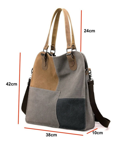Bolsa Tiracolo Masculina Feminina Lona E Couro