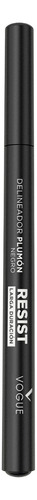 Delineador Plumón Resist Vogue Larga Duración 1.2 Ml Color Negro Efecto Mate