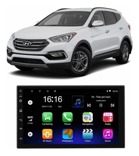 Multimedia 7 Android Hyundai Santa Fe Wifi Gps Cámara Rev