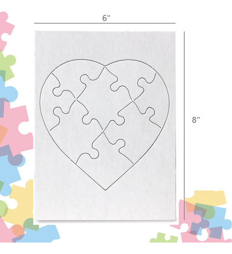 Hygloss Products - Rompecabezas De Corazón En Blanco Para De