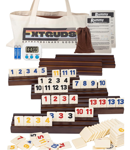 Extguds Juego De Cubo Rummy Para 6 Jugadores, Juego Clasico 