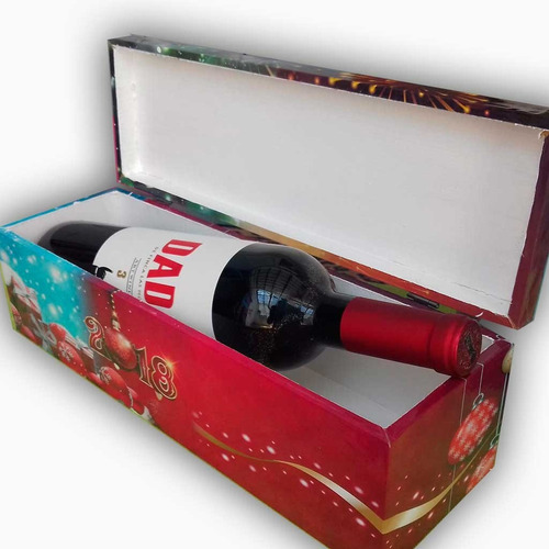 Caja De Madera Personalizada Con Bebida!! (vino) 2022