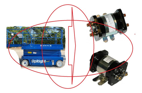 Contactor Doble 24v Dc 200amp  Para Elevador Tijera  Upright