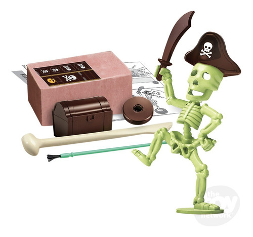 Juego De Ciencia Excava Fósil Pirata Fluorescente Con Tesoro