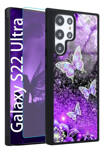 Funda Para Samsung Galaxy S22 Ultra - Mariposas Violeta