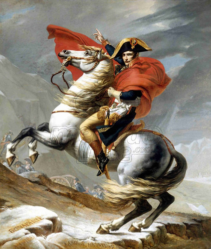 Lienzo Napoleón Cruzando Los Alpes Jacques Louis 121x100