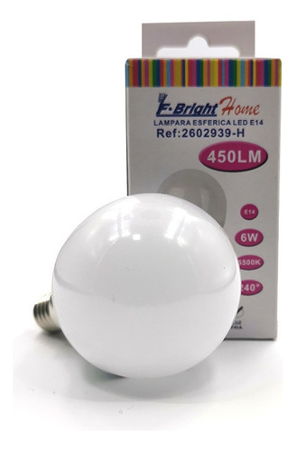 Ampolleta Esferica Led E14 6w Luz Fria/ F Bright Color de la luz Blanco frío