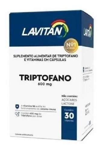 Lavitan Triptofano 30 Cápsulas Cimed Sabor Sem sabor