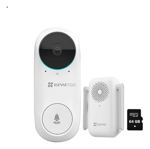 Ezviz Kit Videoportero Inalámbrico Timbre Db2 + Sd 64gb 3mp