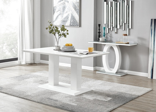 Imagen 2 de 10 de Mesa De Comedor Moderno Lacado En Poliuretano Ref: Vieness