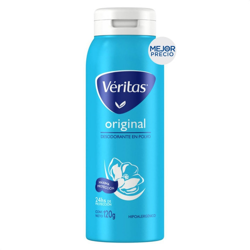 Imagen 1 de 7 de Talco Veritas Desodorante En Polvo Original - Mejor Precio