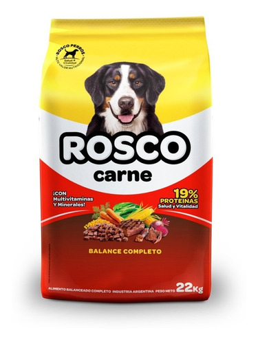 Alimento Perros Rosco Sabor Carne Balanceado 22kg