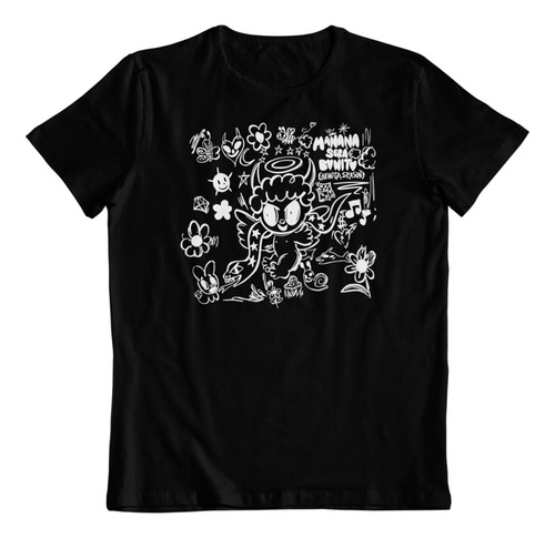 Polera Negra Algodon Estampada Personalizada Bichota Karol G