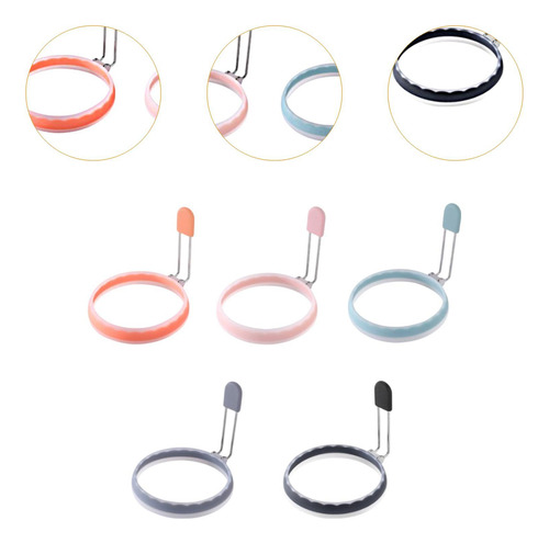 5x Huevos Hojos Anillos Antiadherentes Para Huevos ,