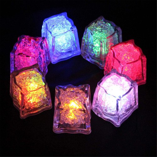 Cubos De Hielo Led Impermeables Multicolor Para Bar Y Fiesta