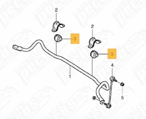 Bucha Barra Traseira Volvo S60 2.0 T5 Kinetic 16-18 Origina