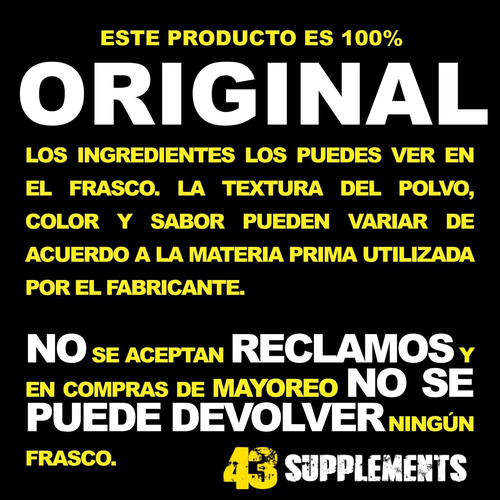 Imagen 2 de 8 de Creatina 1 Kg 200 Servicios 43 Supplements