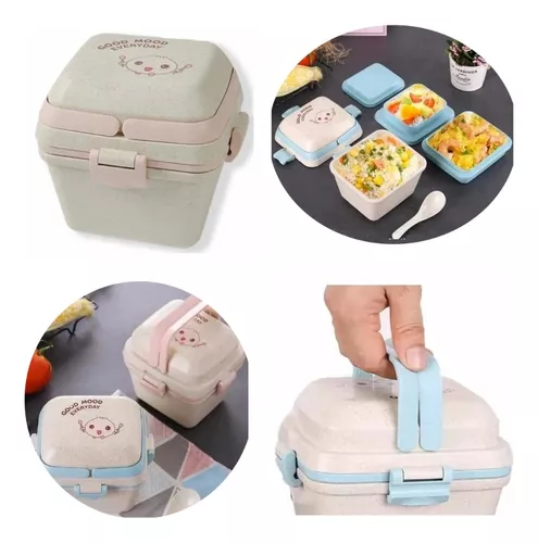 Lunch Box Set 5 Kit Con Topper Para Lunch Y Sopa, Fiambrera