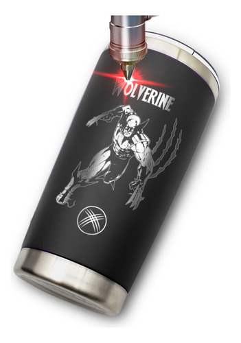 Termo Yite Negro 500 Ml Diseño Wolverine