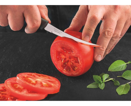 Juego de 3 cuchillos para tomates Plenus microserrados de acero inoxidable Tramontina