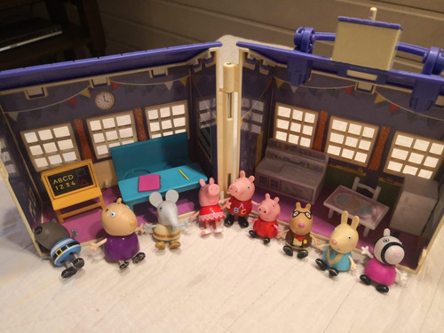 Peppa Pig Escuela, Con 9 Personajes (Usado)