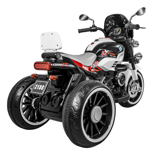 Montable Electrico Motocicleta 12v Niños 2-8 Años Bluetooth Color Blanco
