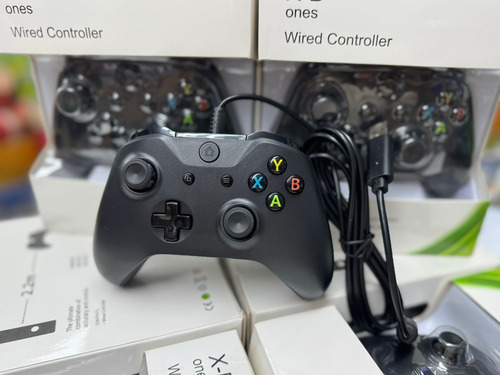 Joystick Compativel Xbox One Series Pc Com Fio Lançamento Preto