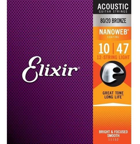 Elixir 10-47 12 Cuerdas Octavadas Nanoweb