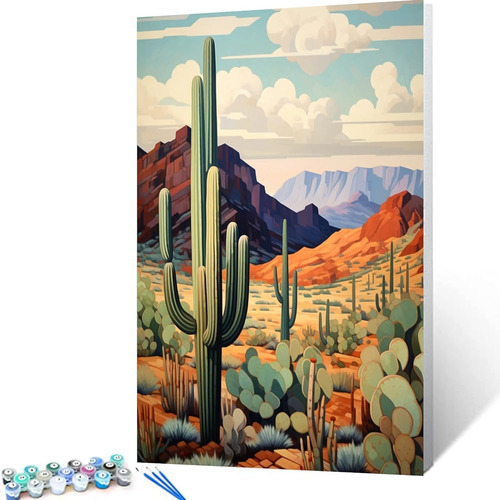 Montañas De Arizona Montaña De Cactus En El Paisaje Desértic