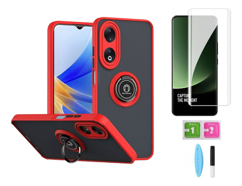 Case Funda Hardness Ring Para Honor 70 + Mica De Pantalla Uv