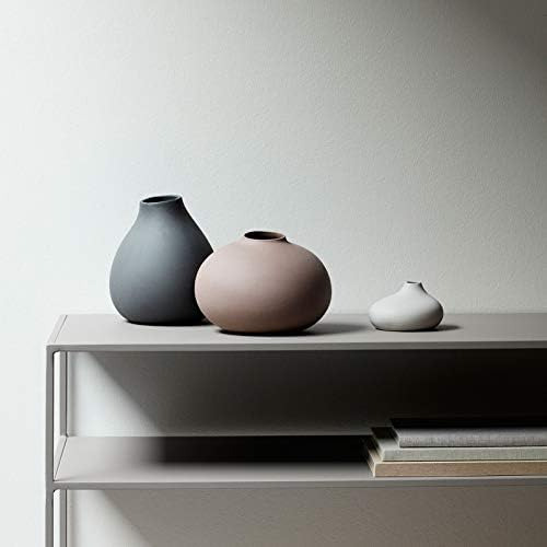 Blomus Nona Juego De 3 Mini Jarrones Porcelana Colores Peltr