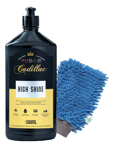 Shampoo Com Cera High Shine Cadillac 500ml Lava Autos