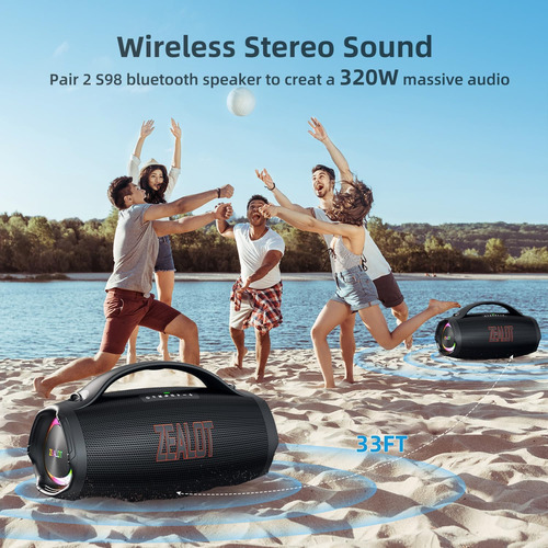 Altavoz De Altavoz Big Bluetooth De Zealot Big Bluetooth Con