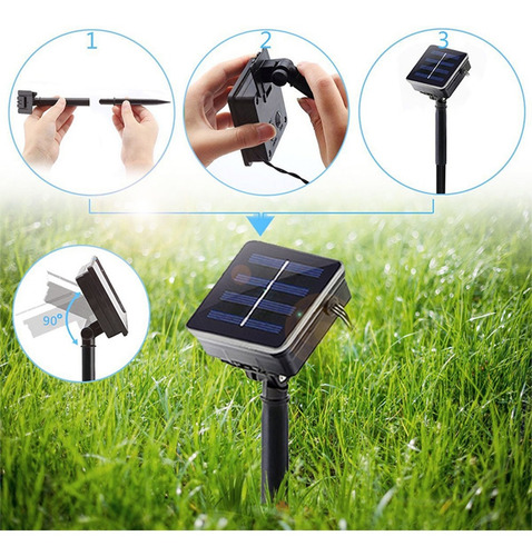 Tira De 30 Luces Led Solares Con Forma De Libélula P/jardín