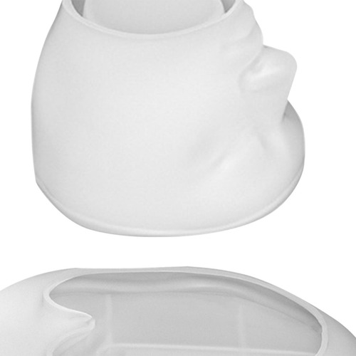 Modelo Abstracto De Rostro Humano Hecho De Taza Y Posavasos
