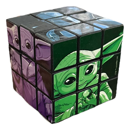 Cubo Rubik 3x3 Star Wars Baby Joda Mandalorian Color De La Estructura Multicolor