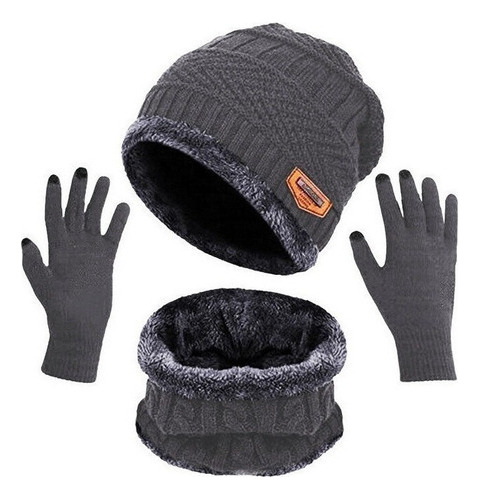 Conjunto De Gorros Y Guantes De Bufanda Cálida De Invierno