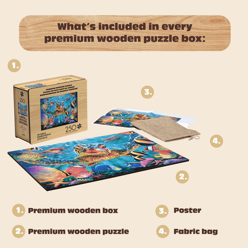 Puzzle Buffalo Games Tiny Bubbles Wood, 250 Piezas