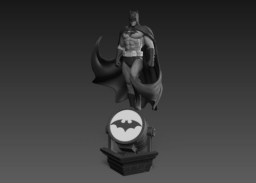 Batman Bat Signal Diorama Archivo Stl Para Impresión 3d