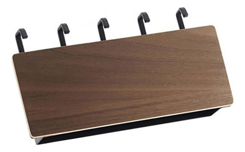 Soporte Llaves Pared 5 Ganchos Madera, Multifunción