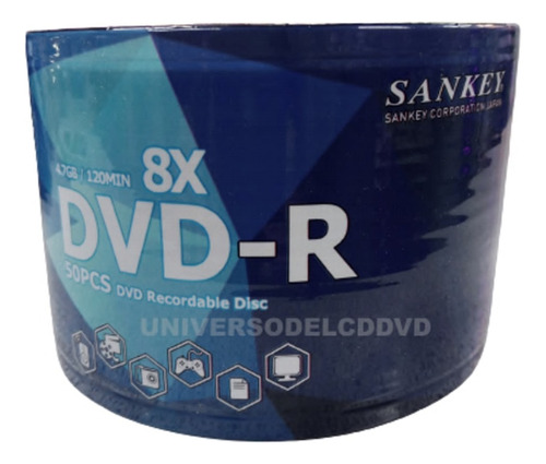 50 Dvd Virgen Sdata Logo 4,7 Gb 120 Min. Disco Calidad A