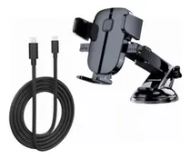 Comprar Soporte Porta Celular Auto Gps 360+ Cable Carga Rápida Tipoc